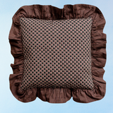 pillow -  reversible celestial stripe brown (insert included)