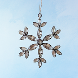 ornament - brass and rhinestone snowflake