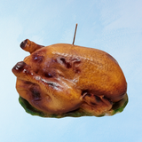 candle - food - roast chicken