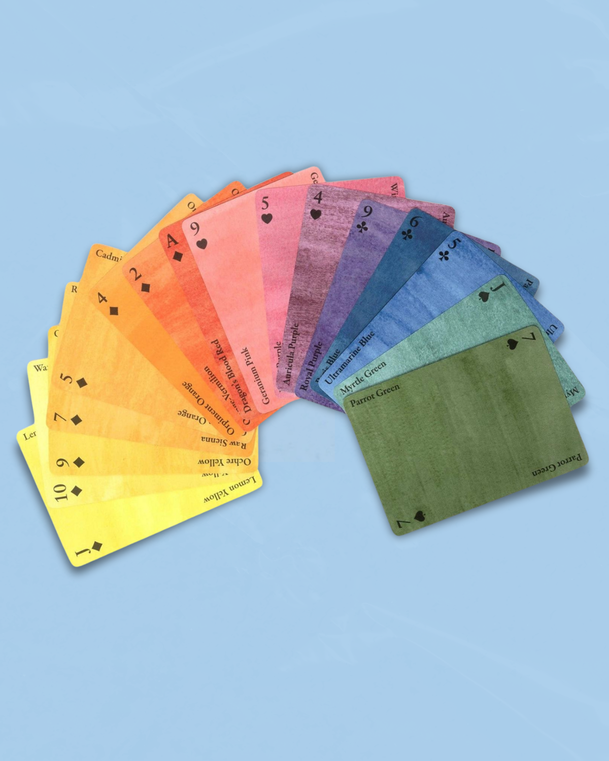 game: playing cards - watercolour colour guide