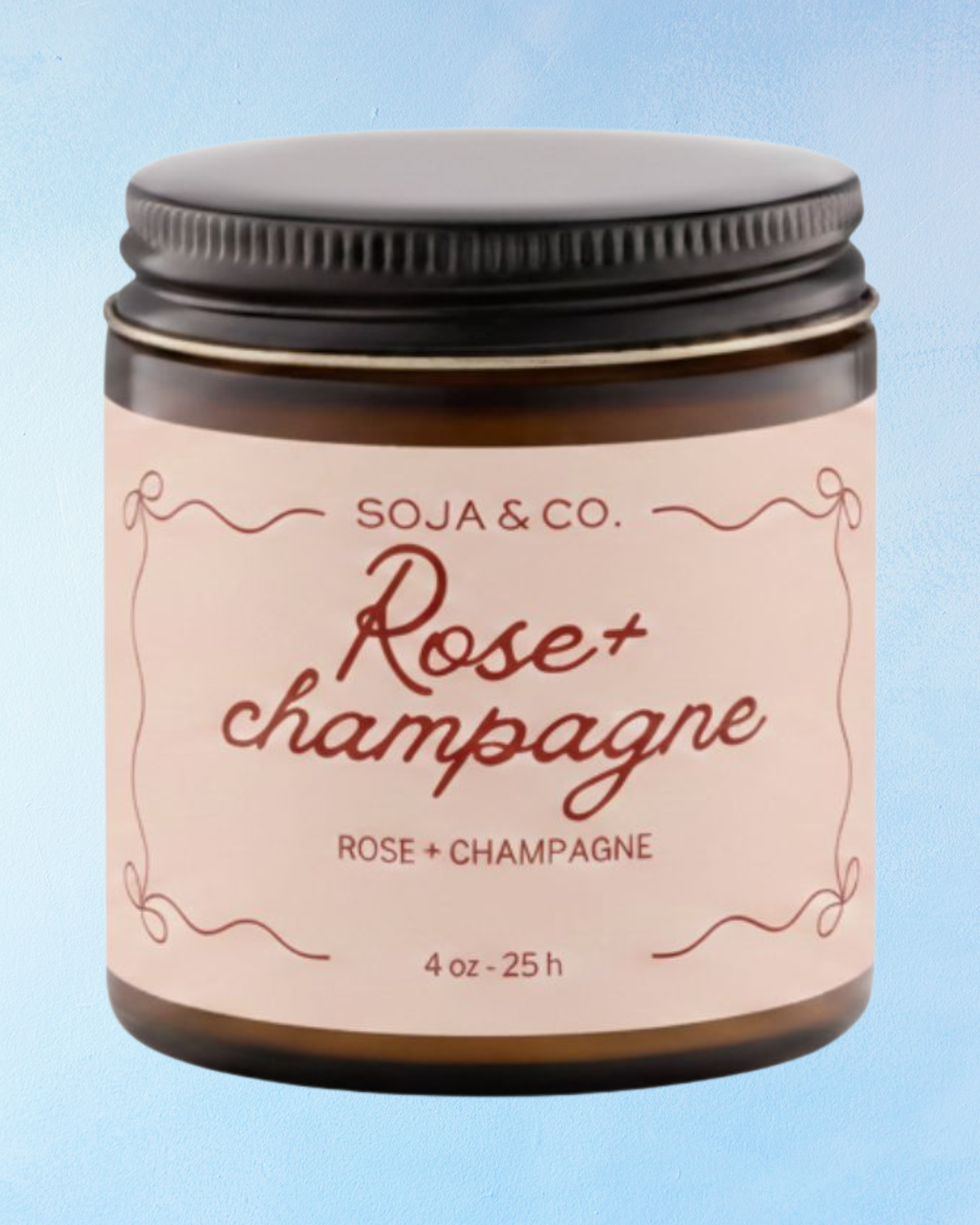 candle - rose & champagne