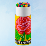 fancy matches - red rose cylinder