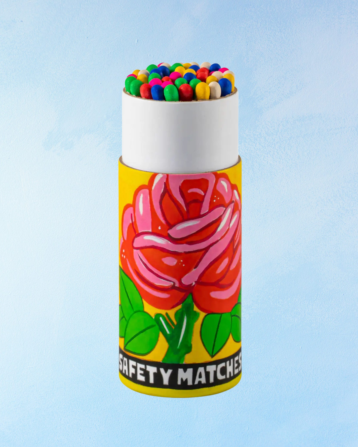 fancy matches - red rose cylinder