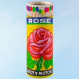 fancy matches - red rose cylinder
