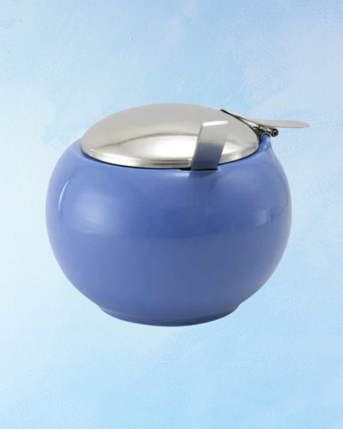 ceramic - sugar jar: blueberry