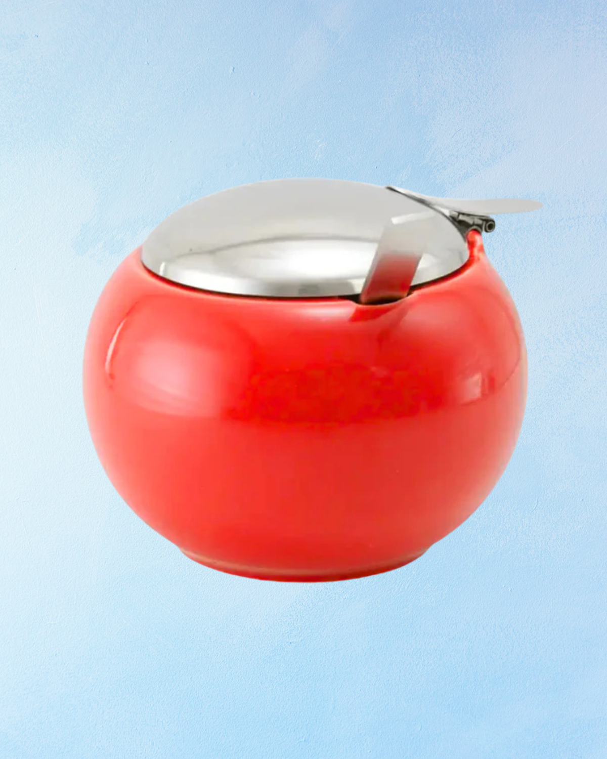 ceramic - sugar jar - tomato