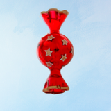 ornament - glass candy (assorted colours)