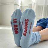 socks - ruffled hugger: periwinkle