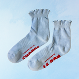 socks - ruffled hugger: periwinkle