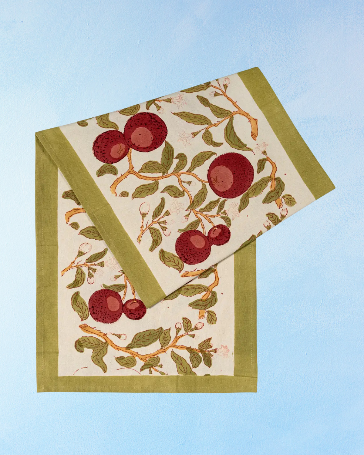 table runner - orange tree