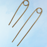 hair fork - safety pin (two sizes)