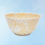enamelware - salad bowl: butter splatter