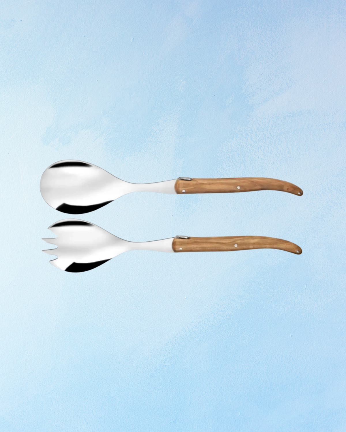 salad serving set - laguiole olive wood