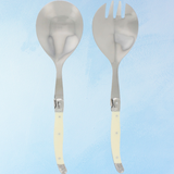 salad server set - faux ivory