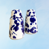 Salière et poivrière en céramique - Perse bleue