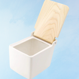 ceramic salt cellar - white