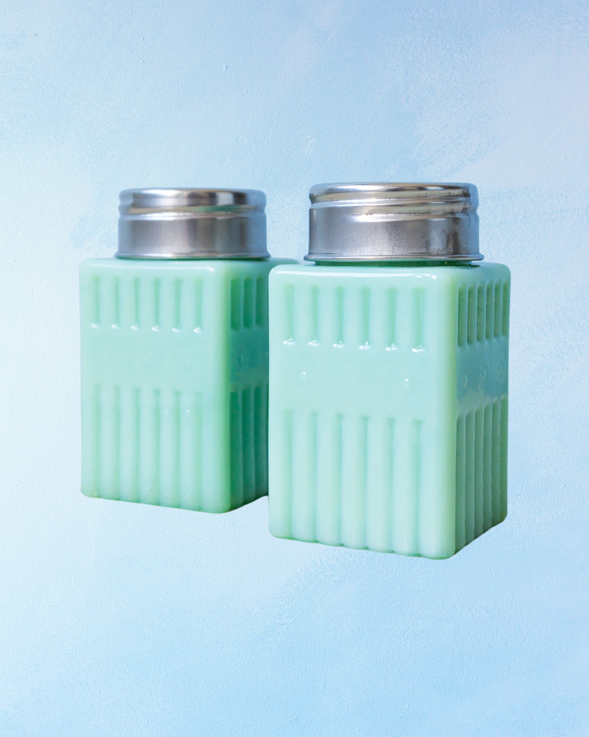 jadeite salt and pepper shakers - small