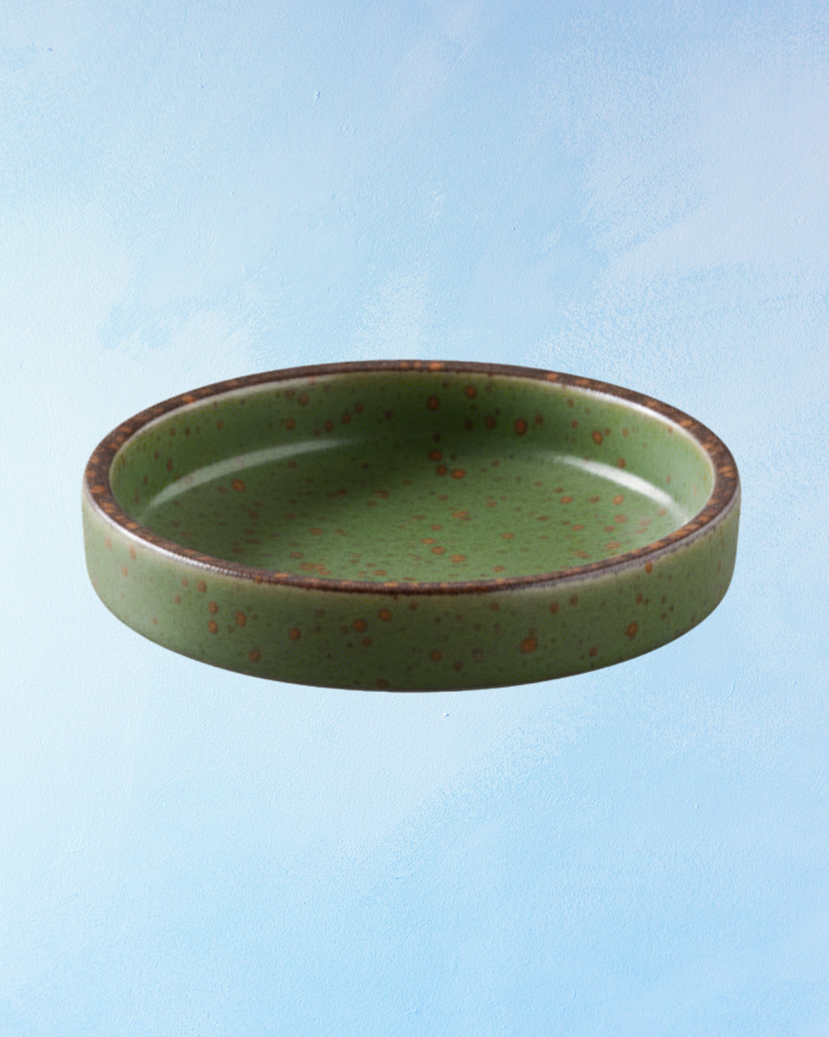 ceramic - sauce dish: avocado green