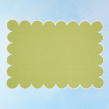 placemats - scalloped cotton: kiwi (set of two)