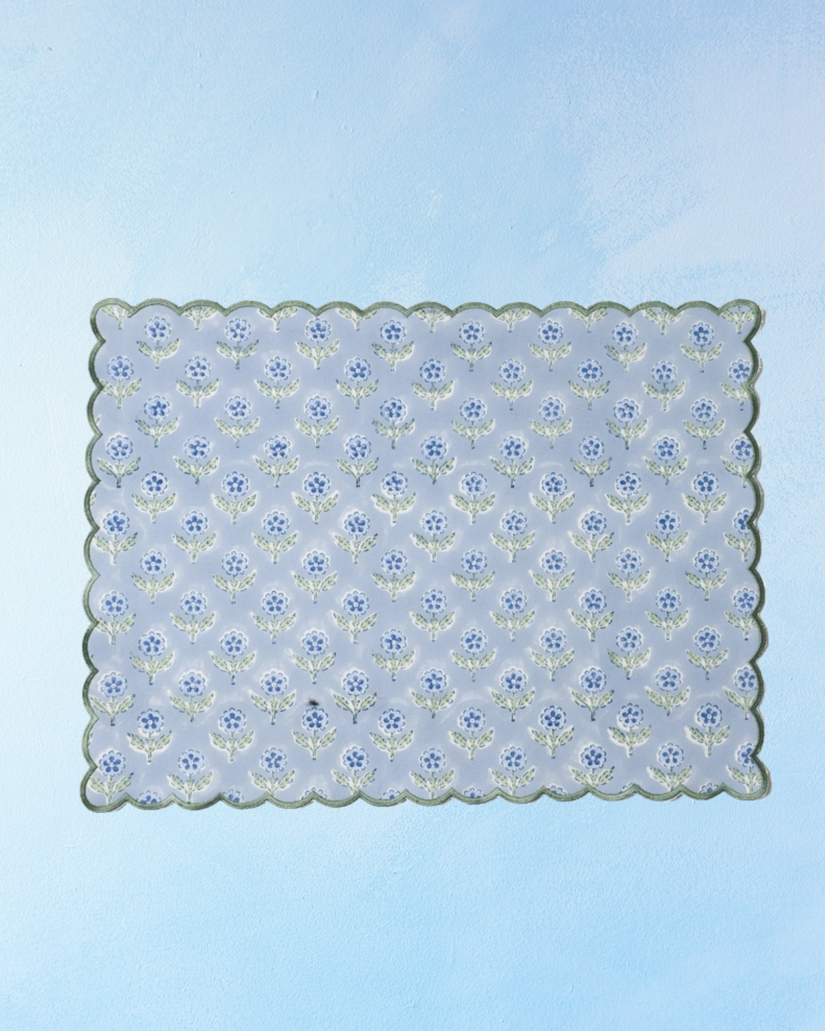 placemats -  mona scallop blockprint (set of 4)