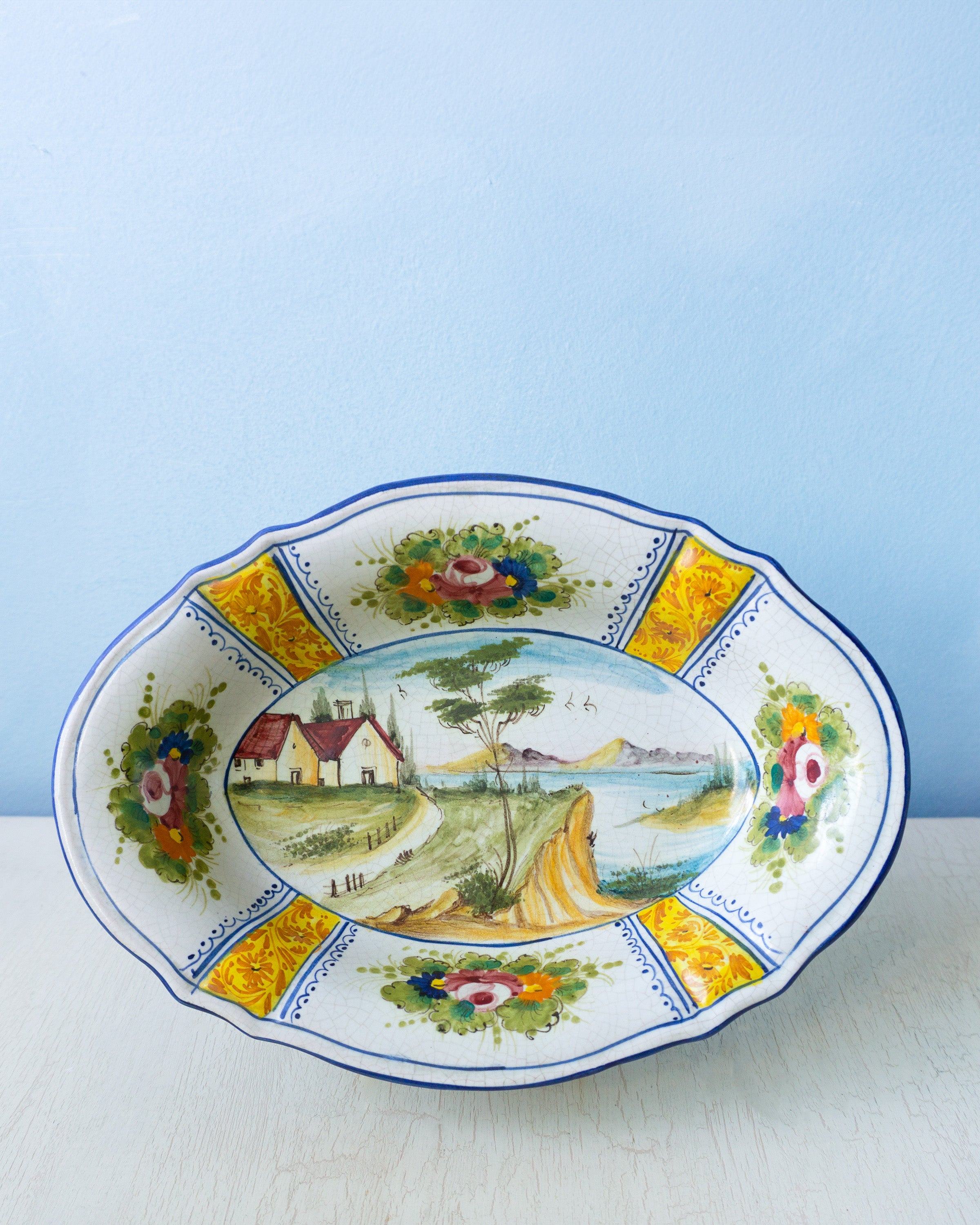 vintage baa - Italian scene platter