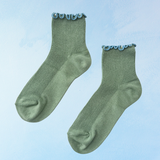 socks -  petit ruffled modal: seaglass