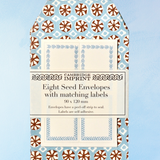 seed envelopes - sea urchin sky & cocoa (pack of 8)