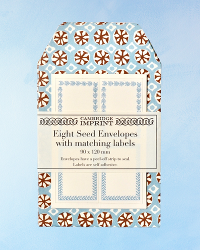 seed envelopes - sea urchin sky & cocoa (pack of 8)