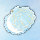 compact mirror - shell - blue