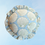 pillow - round blue shell