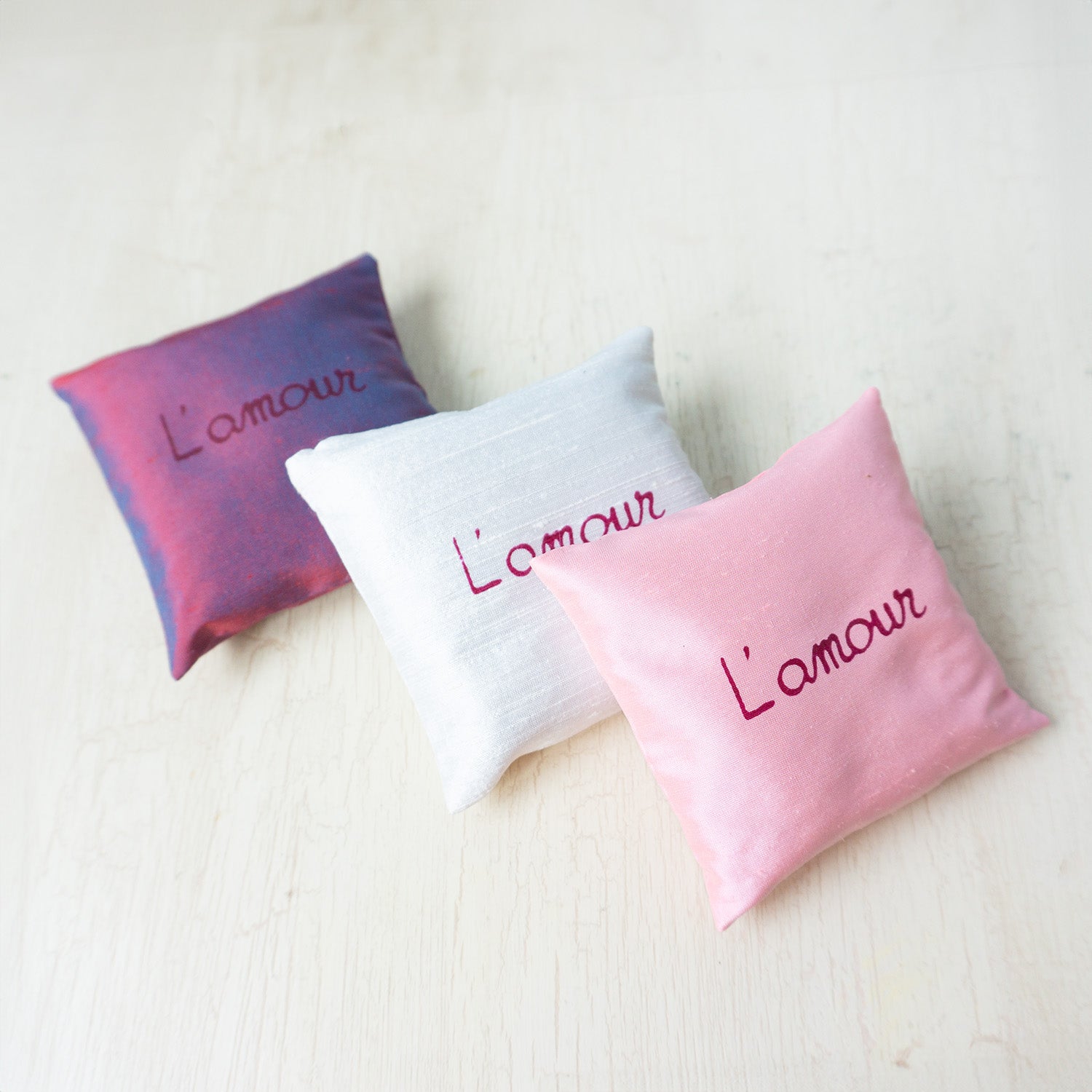 sachet de lavande en soie - l'amour