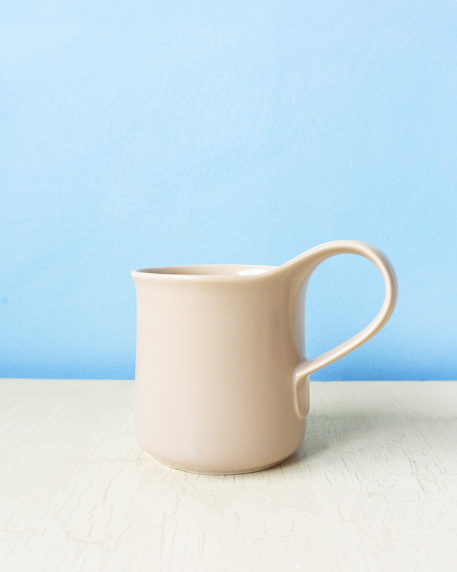 ceramic cafe mug - silky greyish pink