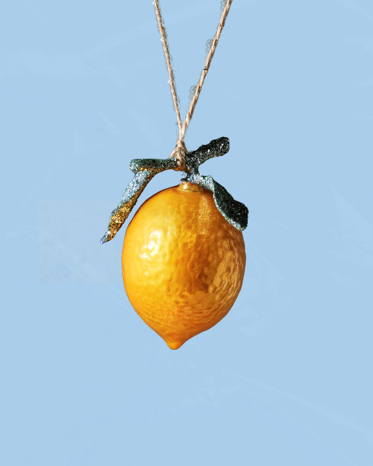 ornament - disco lemon (silver stem)