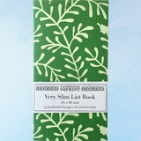 very slim list book - sprig pea