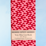 very slim list book - kelp raspberry ripple