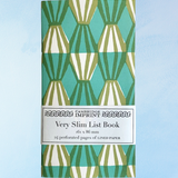 very slim list book - threadwork sap green