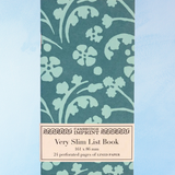 very slim list book - wild flowers blue