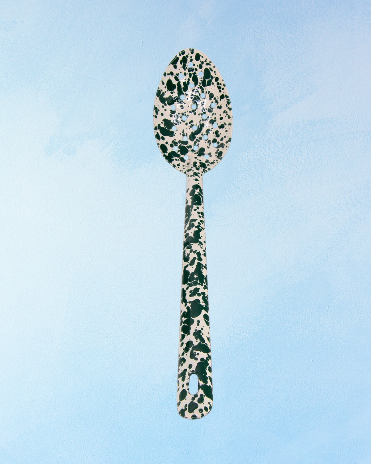slotted spoon - splatter enamelware