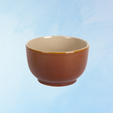ceramic - small bowl - vintage brown