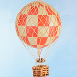 décoration montgolfière - petite - à carreaux rouges