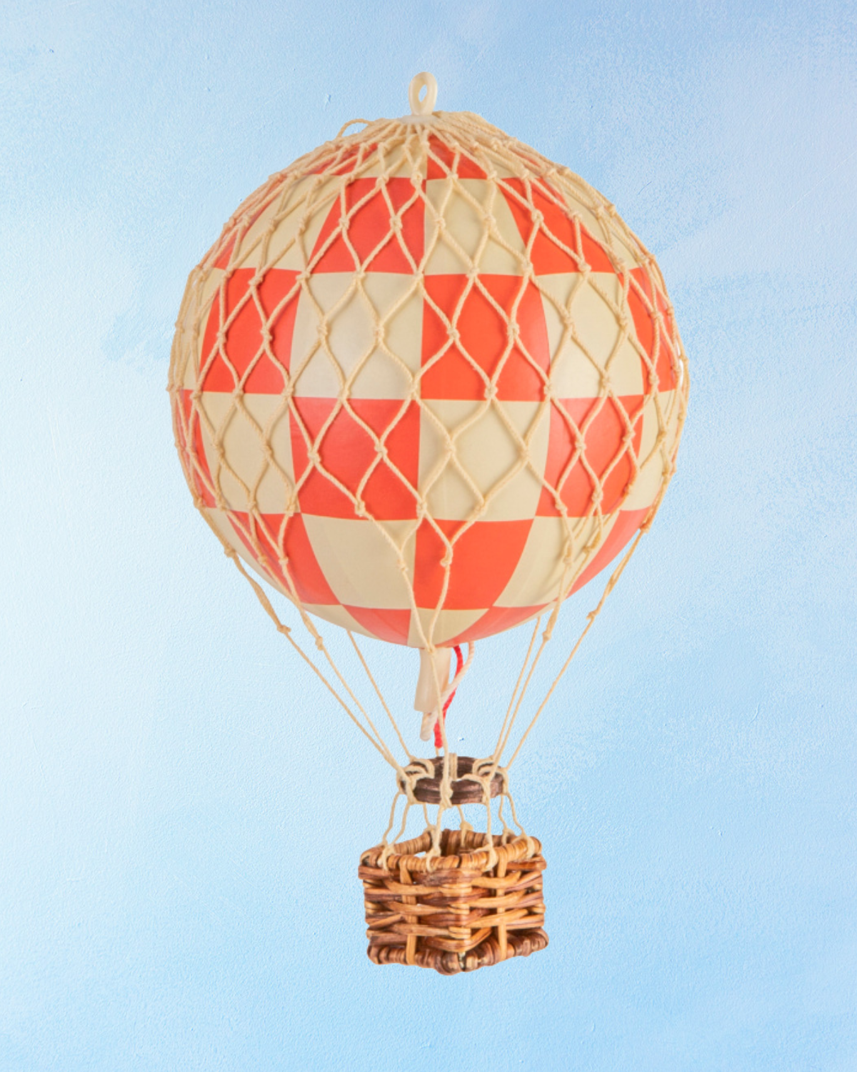 hot air balloon decoration - small - red check