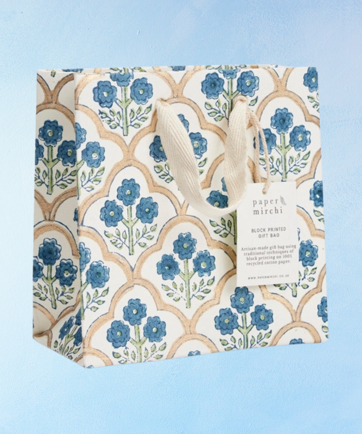 small gift bag - indigo (multiple styles)