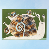 carte de vœux - famille escargot