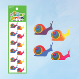 sticker sheet - rainbow snails