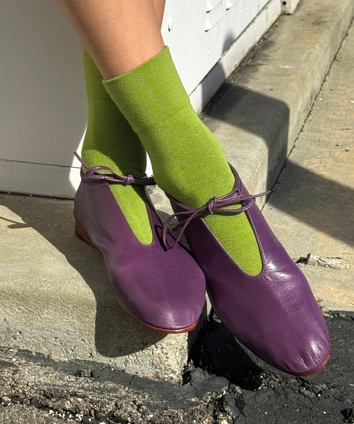 socks - sneaker: matcha