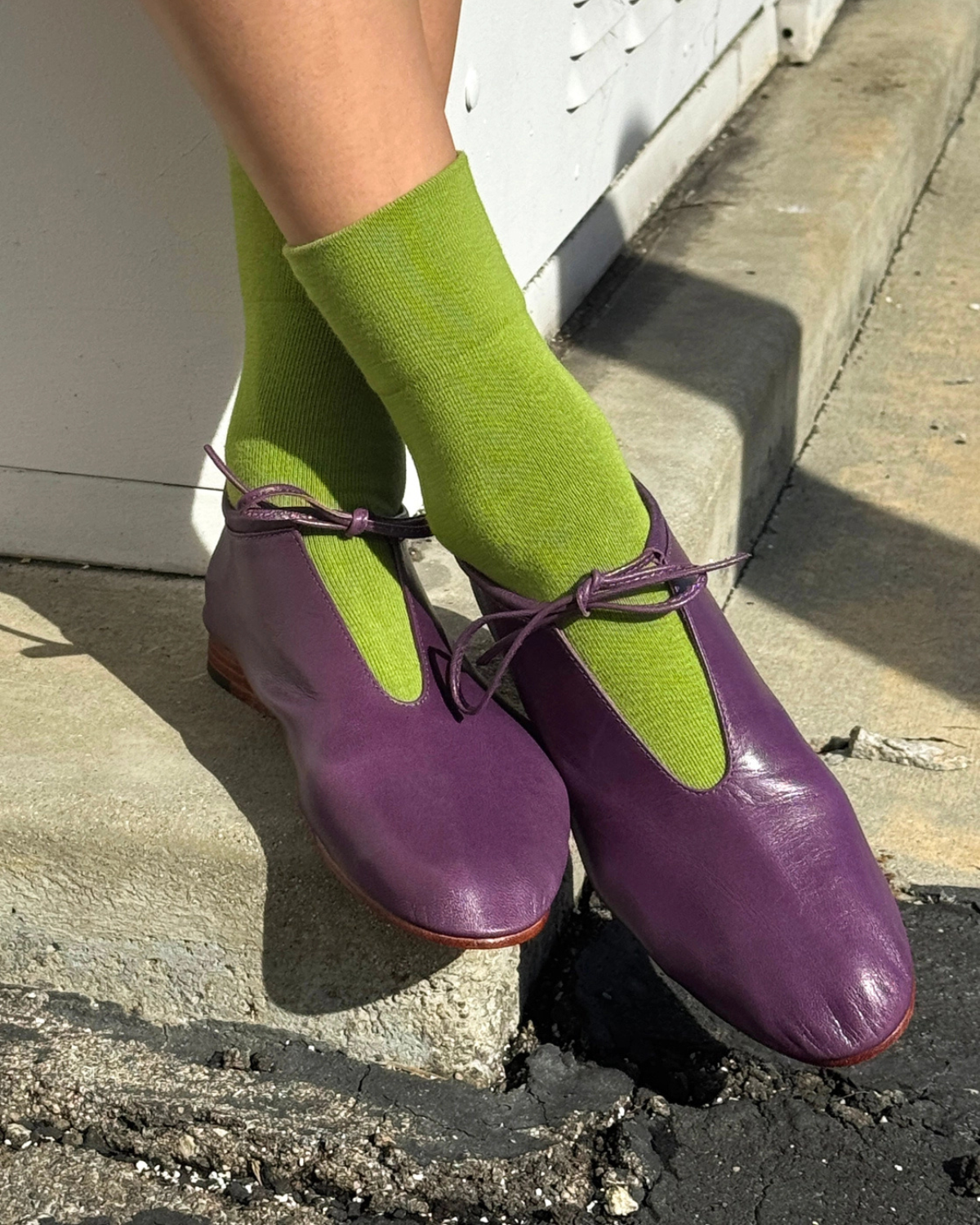 socks - sneaker - matcha