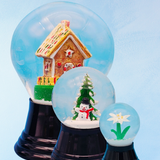 tiny snow globe - snowman & tree