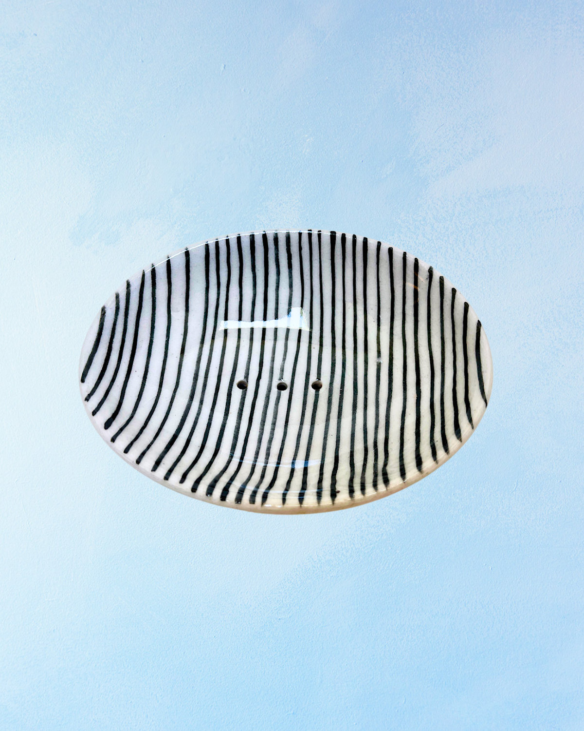 soap dish - oval  -  blue pottery (multiple styles)