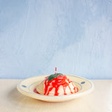 candle - food - spaghetti plate