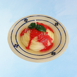 candle - food - spaghetti plate